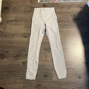 White/ Grey Speckled Lululemon Align Leggings